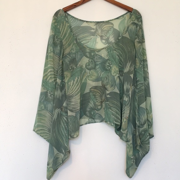 Show Me Your Mumu Green Leafs Print Top - Picture 2 of 9